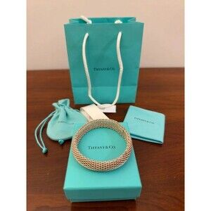 Authentic Tiffany & Co. Silver Somerset Mesh Bracelet